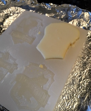 White Chocolates in mold